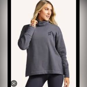 Peloton gray funnel neck sweatshirt, women’s medium, NWT